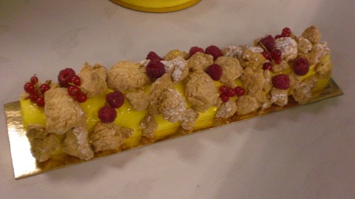 Mango and Raspberry Yule Log! This one is from the Demonstration - This practical didn't go so well... 